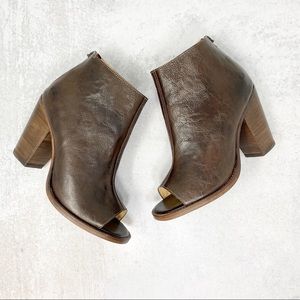 Bed Stu Onset Peep Toe Bootie Rusti New 10
